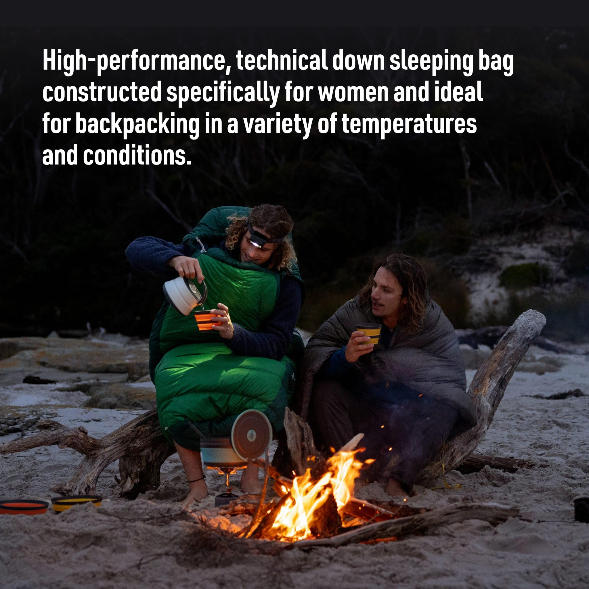 Sea to Summit Ascent bag shows Free Flow Zip System for versatile ventilation.