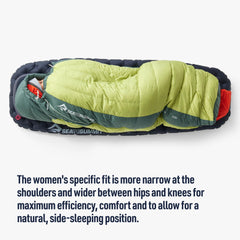 Sea to Summit Ascent anatomical footbox designed for warmth and comfort during sleep.