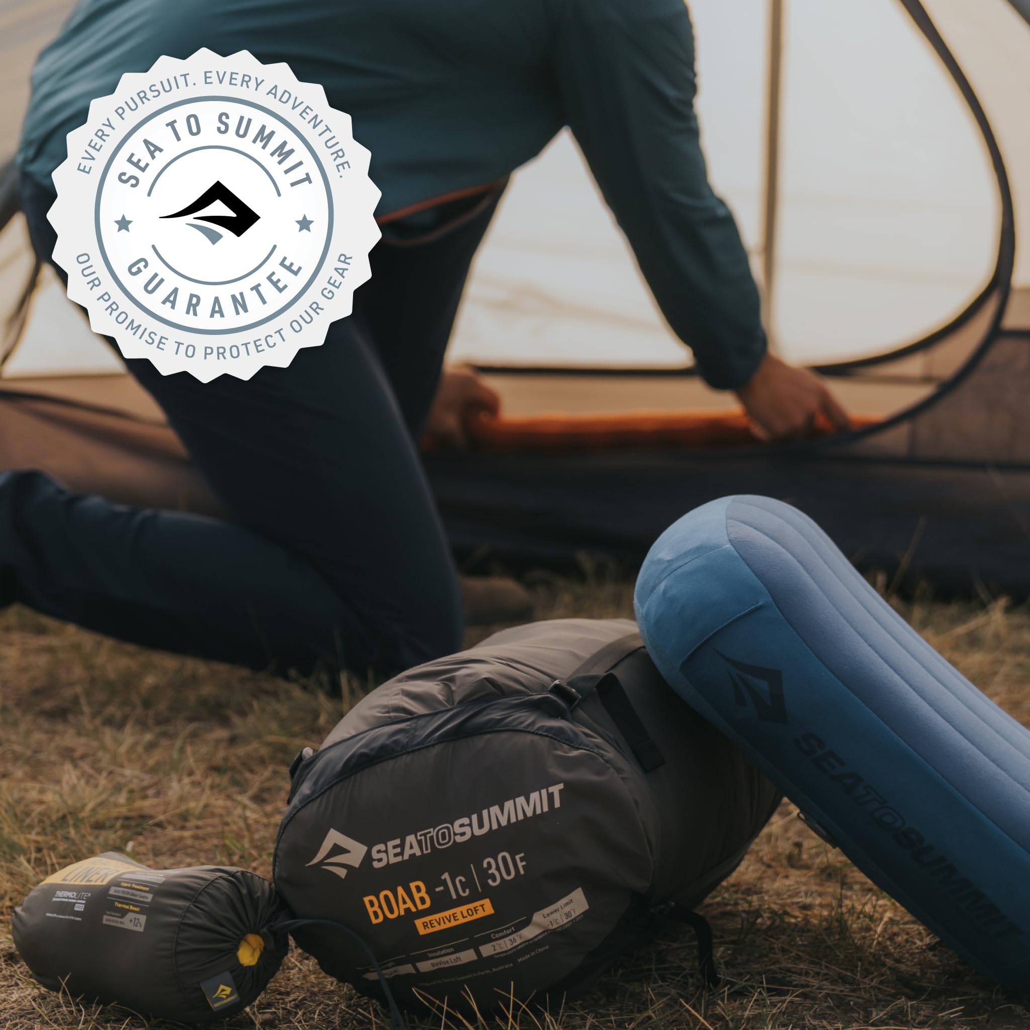 Sea to Summit Boab regular-length sleeping bag suitable for most campers.