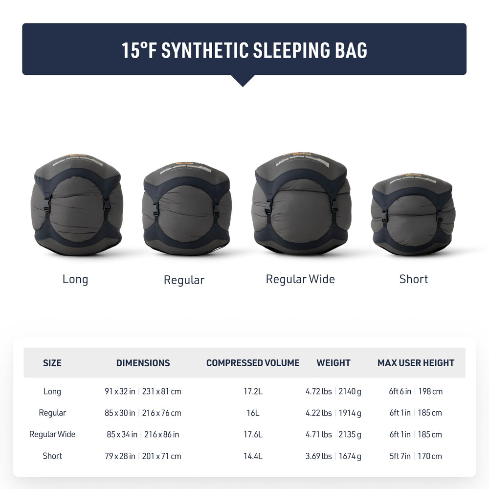 Sea to Summit Boab sleeping bag in Regular Wide at 15-degree rating for cool-weather camping.