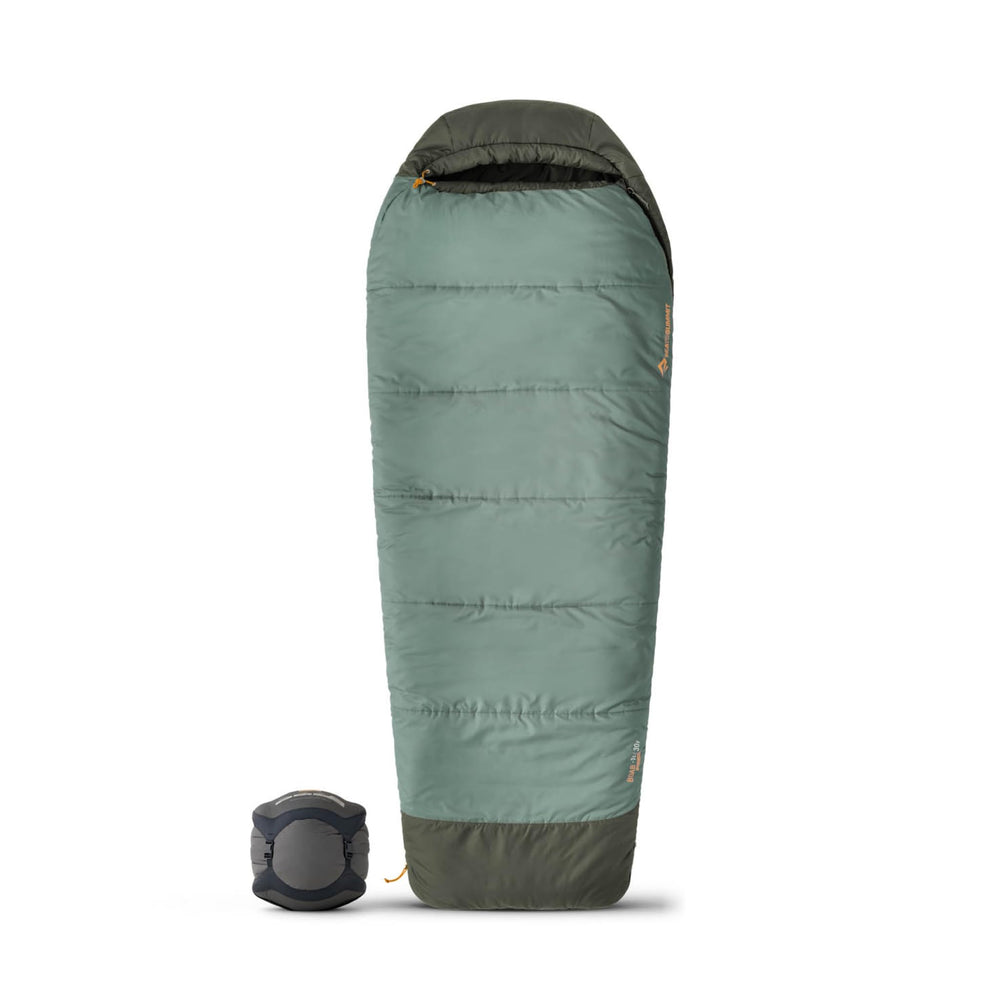 Sea to Summit Boab sleeping bag with side-sleeper room for comfortable camping.