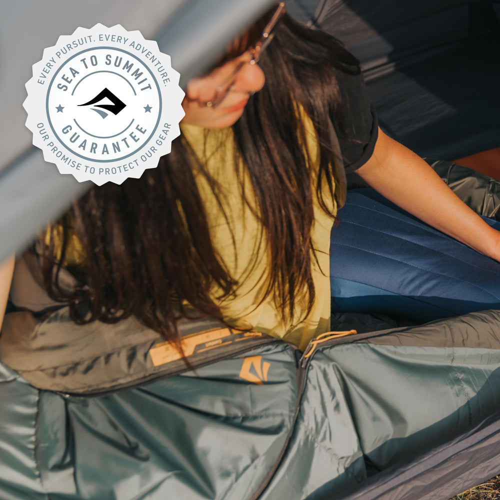 Sea to Summit Boab sleeping bag ventilation snaps help regulate temperature