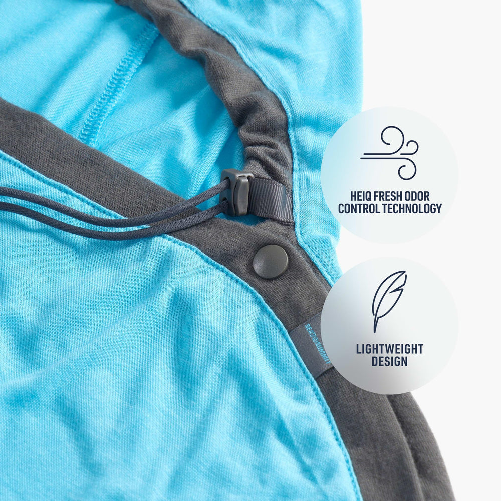 Sea to Summit Breeze footbox drawcord demonstrates customizable warmth and fit.