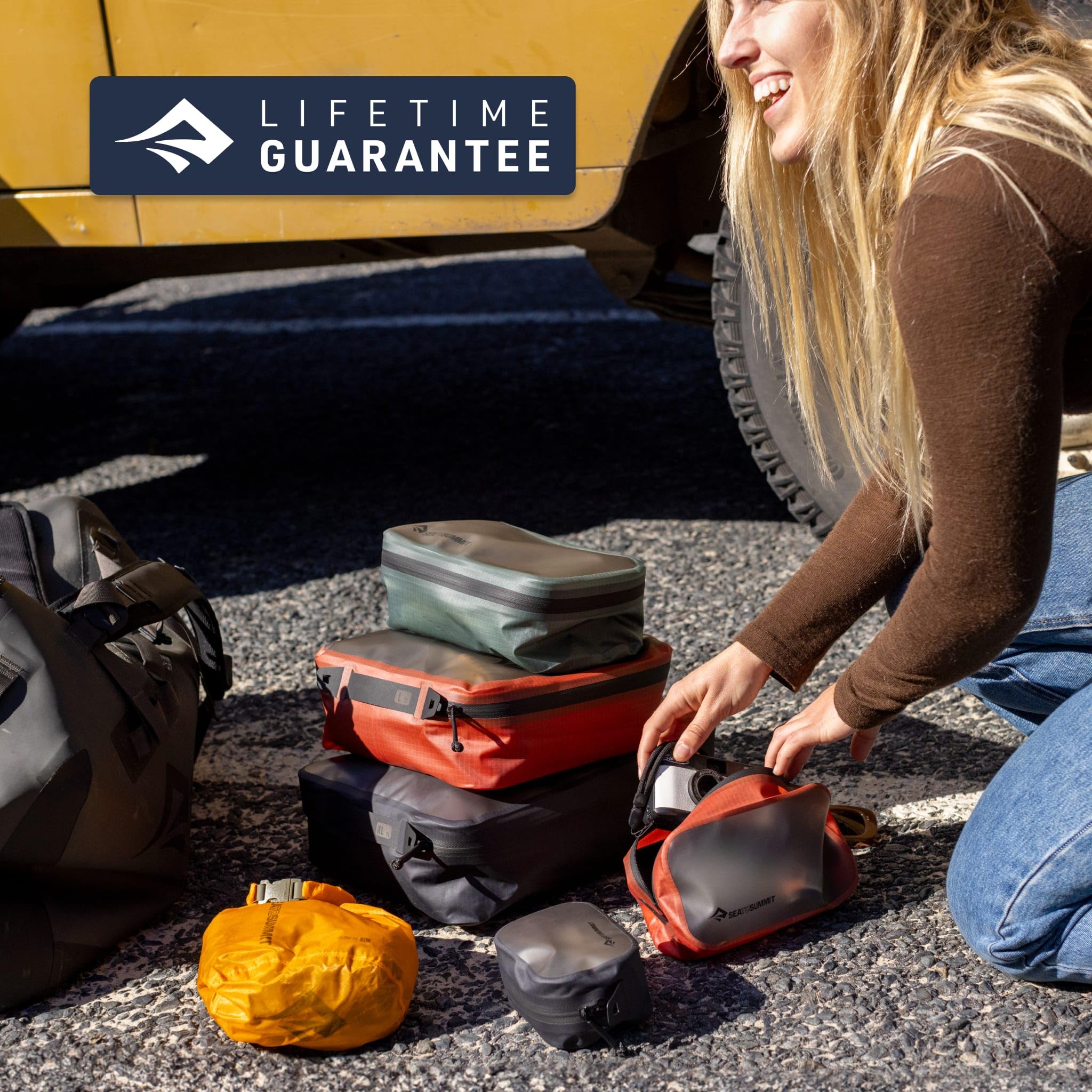 Sea to Summit Breeze stretch-knit fabric captures freedom of movement across bags.