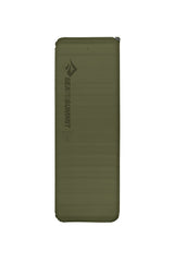 Sea to Summit Camp Plus sleeping mat top view highlighting plush 3-inch foam for chilly nights.