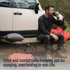 Sea to Summit Camp Plus valve detail illustrating quick inflation and easy deflation for fast setup.