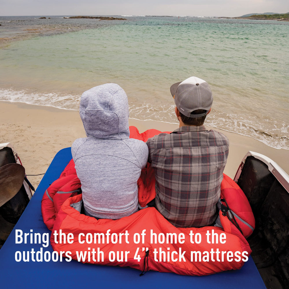 Sea to Summit Comfort Deluxe mat packed in its stuff sack for travel.