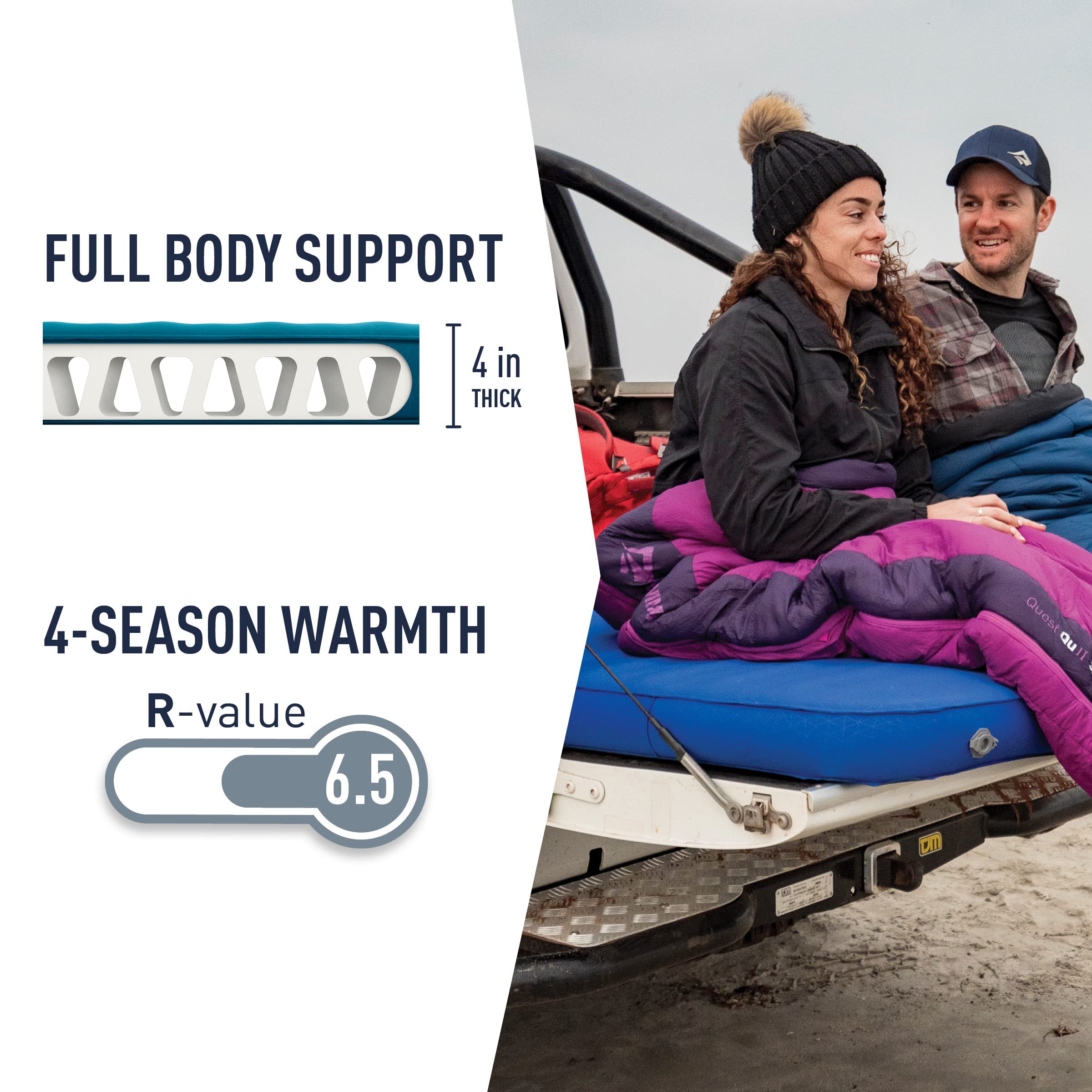 Sea to Summit Comfort Deluxe top fabric detail emphasizes soft touch and quality