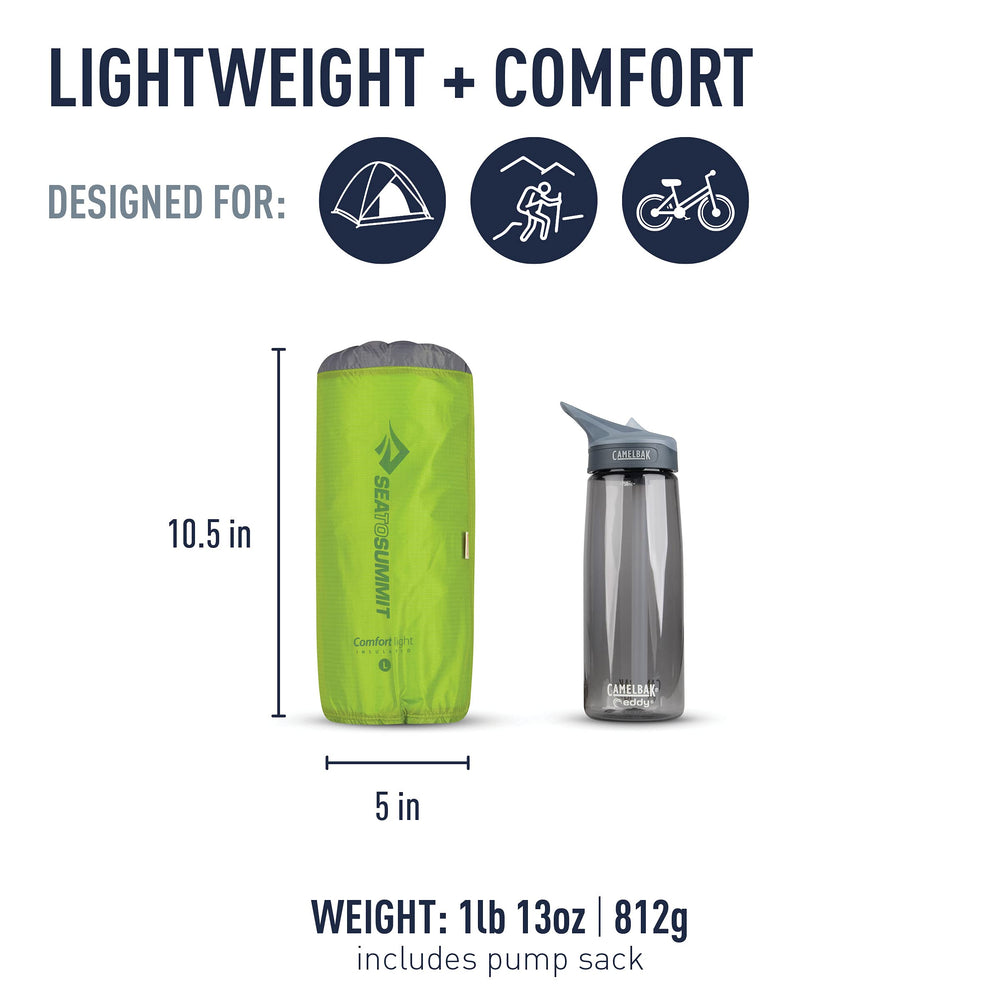 Sea to Summit Comfort Light in-use campsite for three-season sleep comfort.