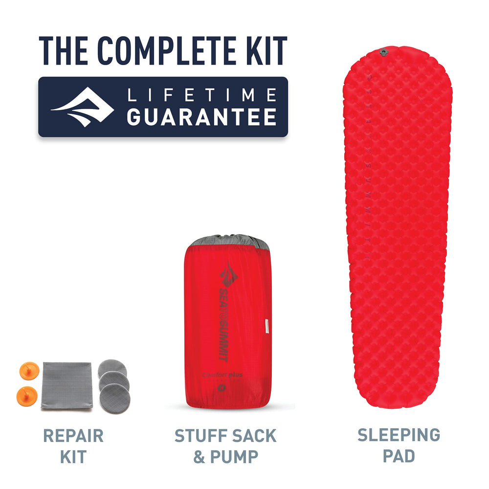 Sea to Summit Comfort Plus non-slip fabric keeps you from sliding during sleep.