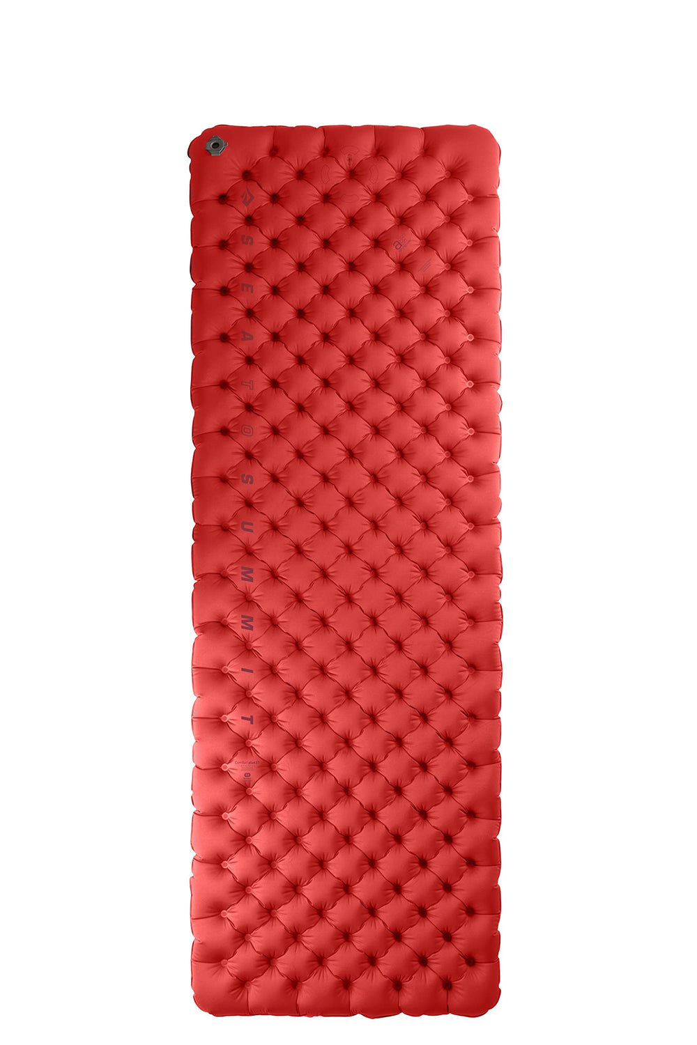 Sea to Summit Comfort Plus XT mattress top view shows insulated warmth and stable support.