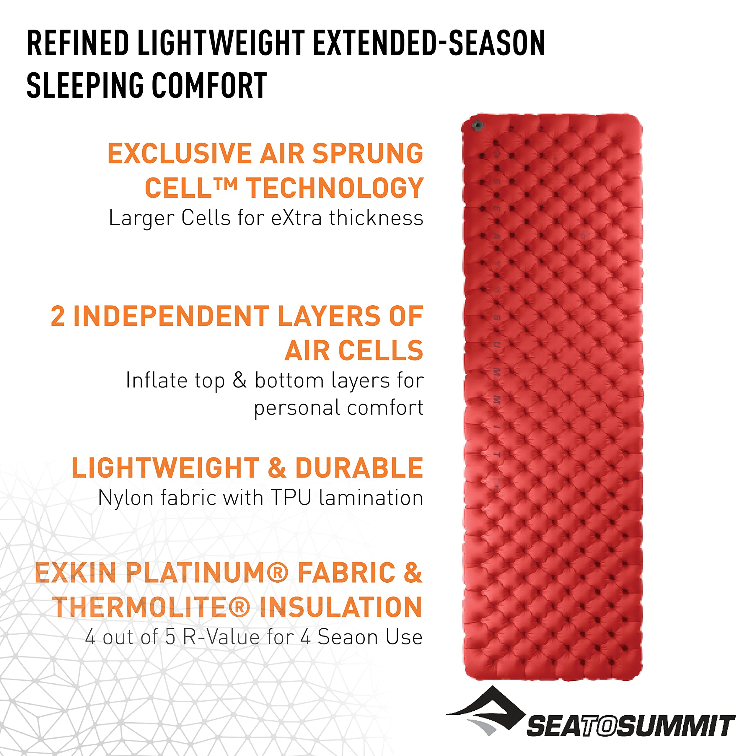 Sea to Summit Comfort Plus XT PillowLock attachment for secure pillow setup.