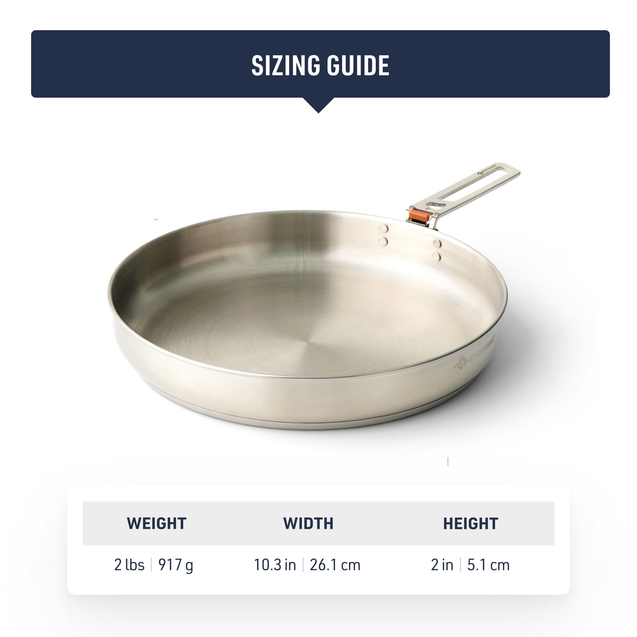 Sea to Summit Detour 10-Inch pan durable 304 stainless steel.