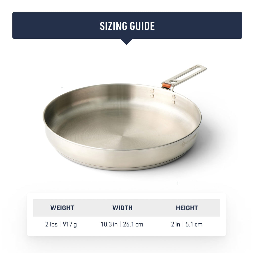 Sea to Summit Detour 10-Inch pan durable 304 stainless steel.