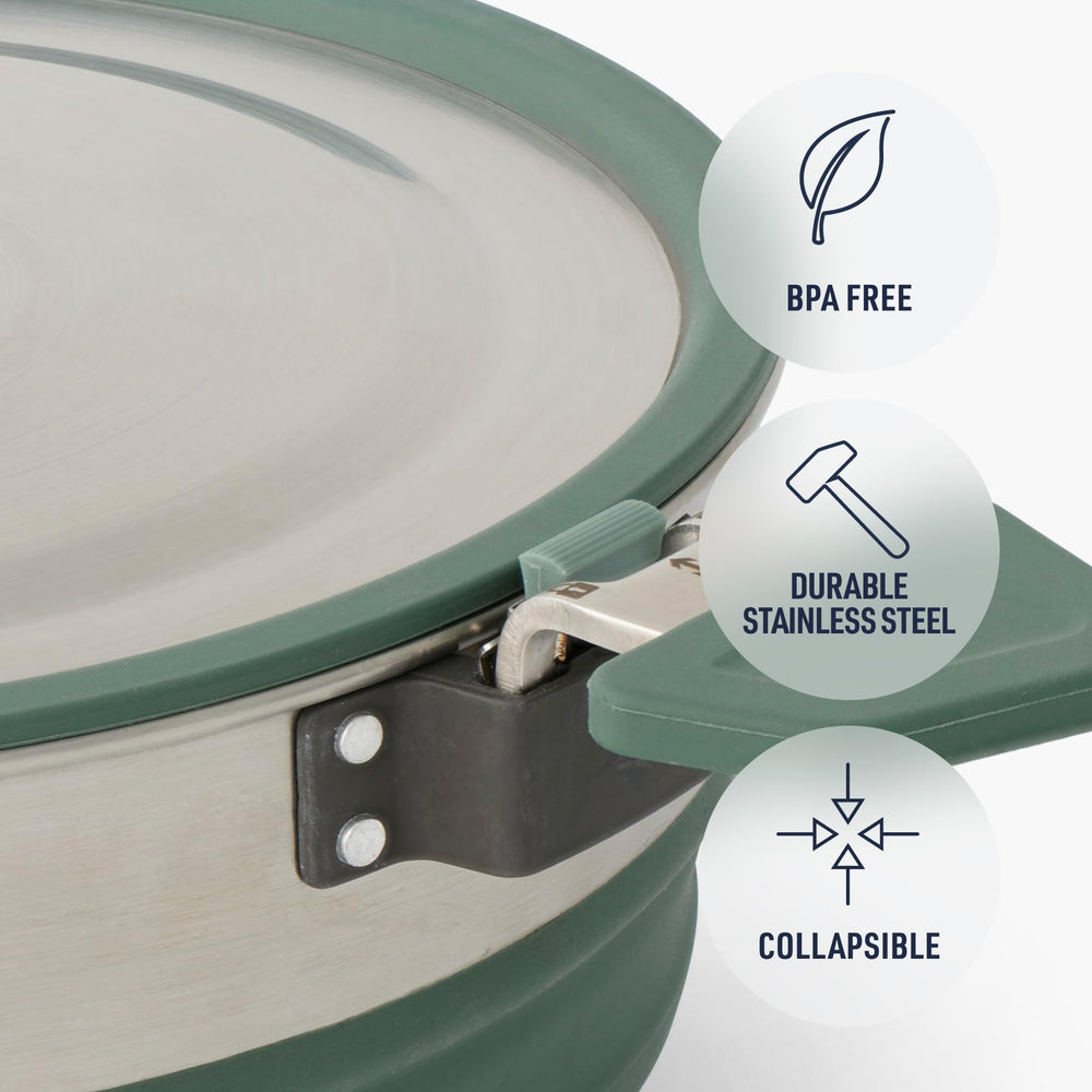 Sea to Summit Detour 5L collapsible pot dual-handles for secure grip and pour