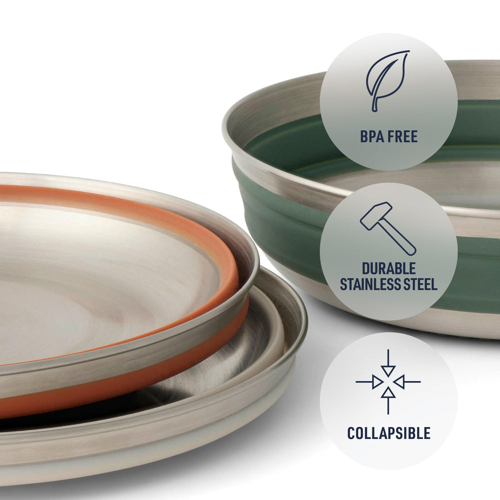 Sea to Summit Detour bowl 22 oz capacity for campsite meals, laurel green.