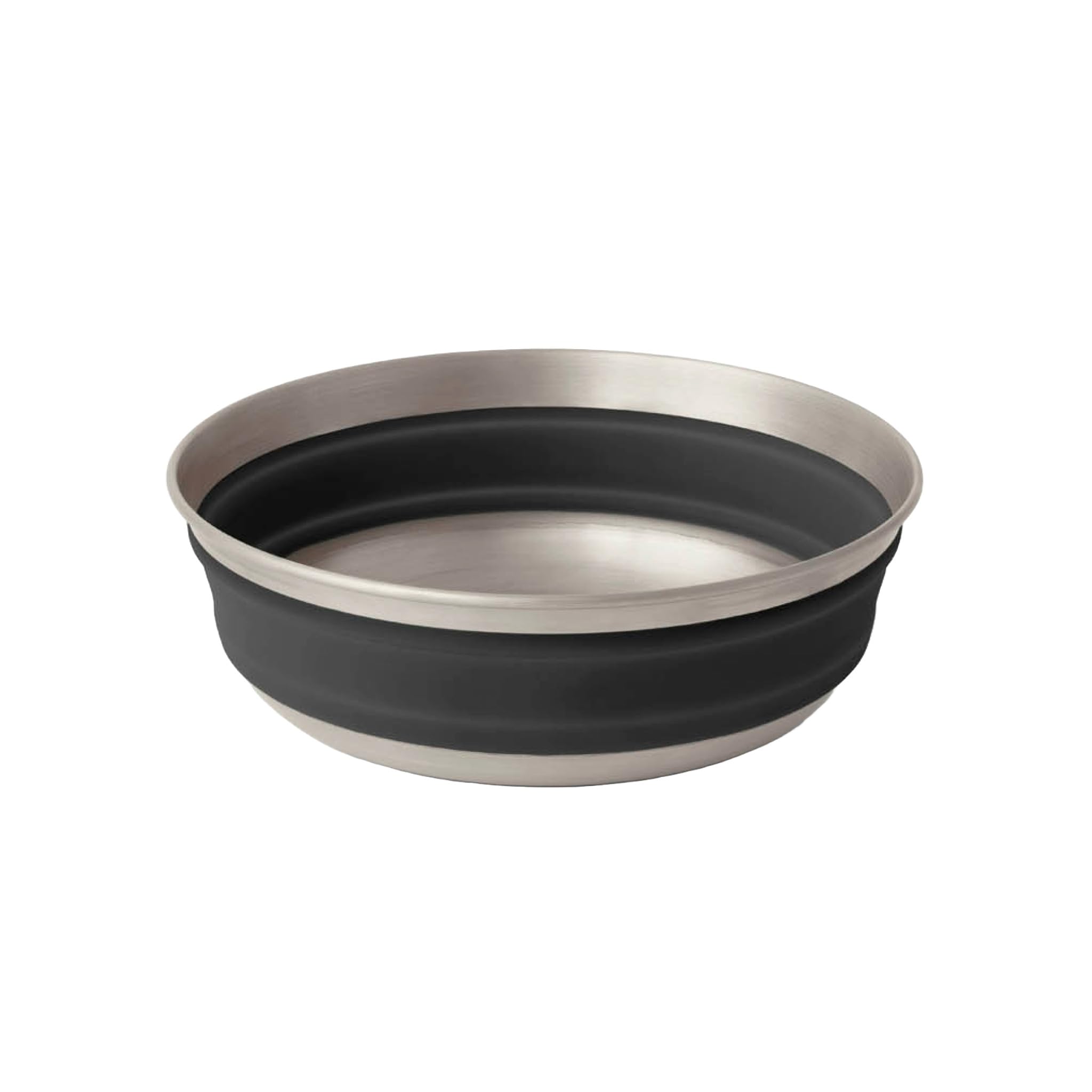 Sea to Summit Detour bowl beluga black collapsed for compact packing.