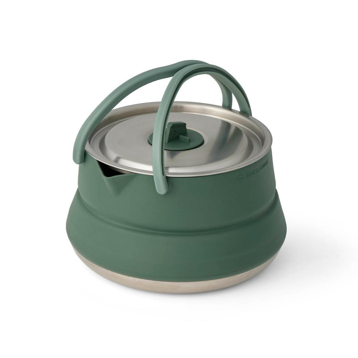 Sea to Summit Detour collapsible kettle with 1.6L capacity for camp cooking.