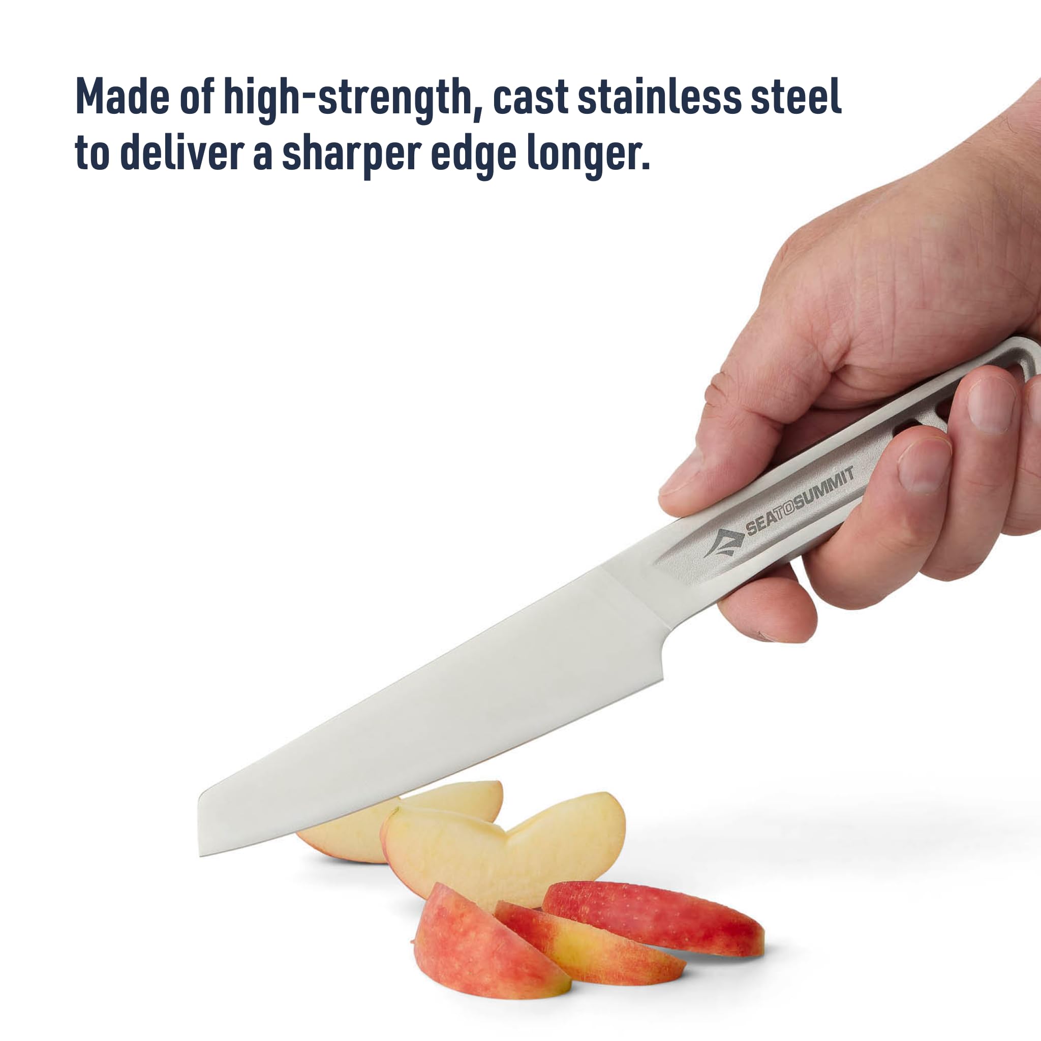 Sea to Summit Detour compact camp-ready knife stored securely for safe packing.