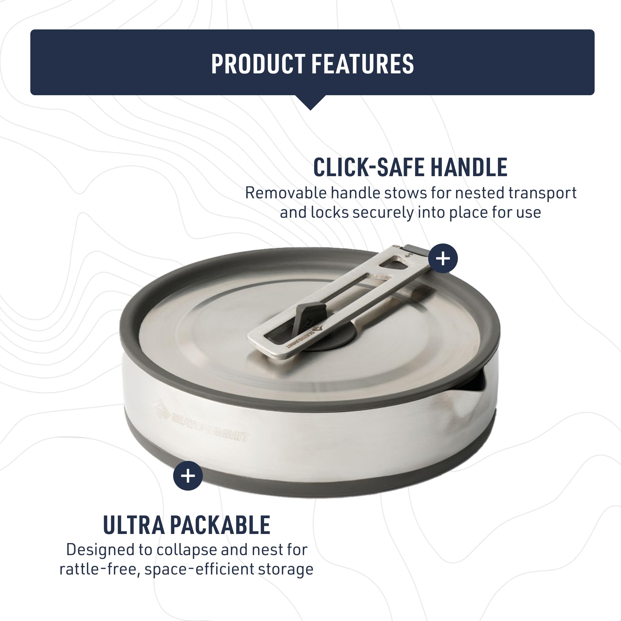 Sea to Summit Detour pot on induction-compatible setup for flexible cooking