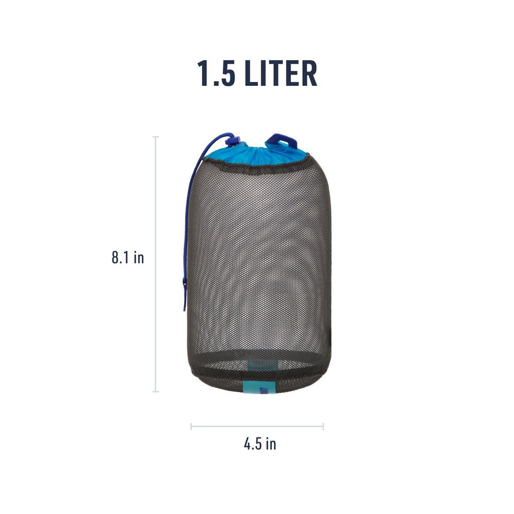 Sea to Summit compact 1.5L size fits in a daypack pocket.