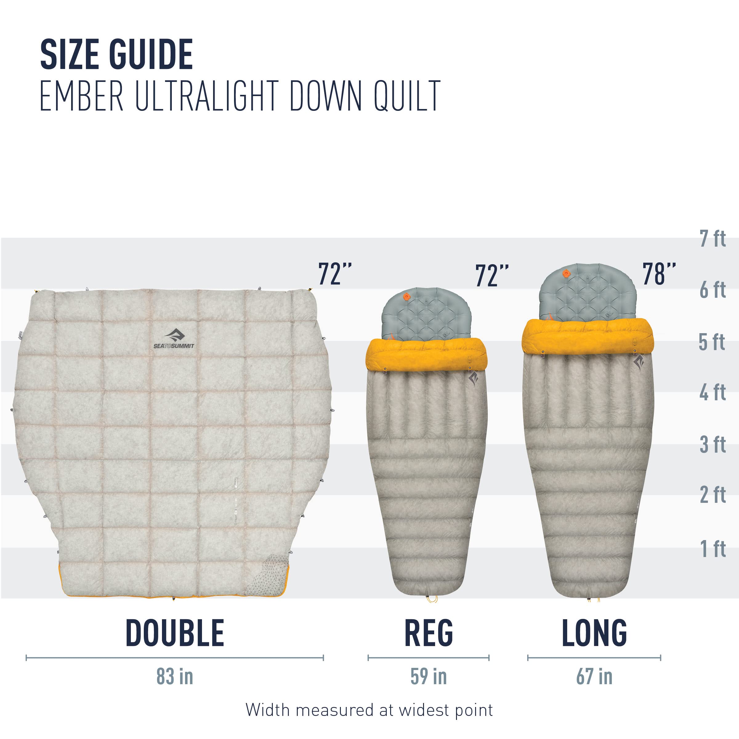 Ember long size accommodates up to six feet six inches for comfort