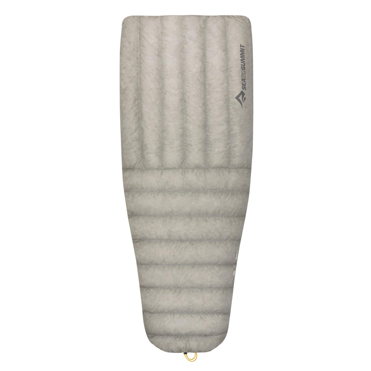 Sea to Summit Ember Ultralight Down Quilt on a sleeping pad shows compact warmth.