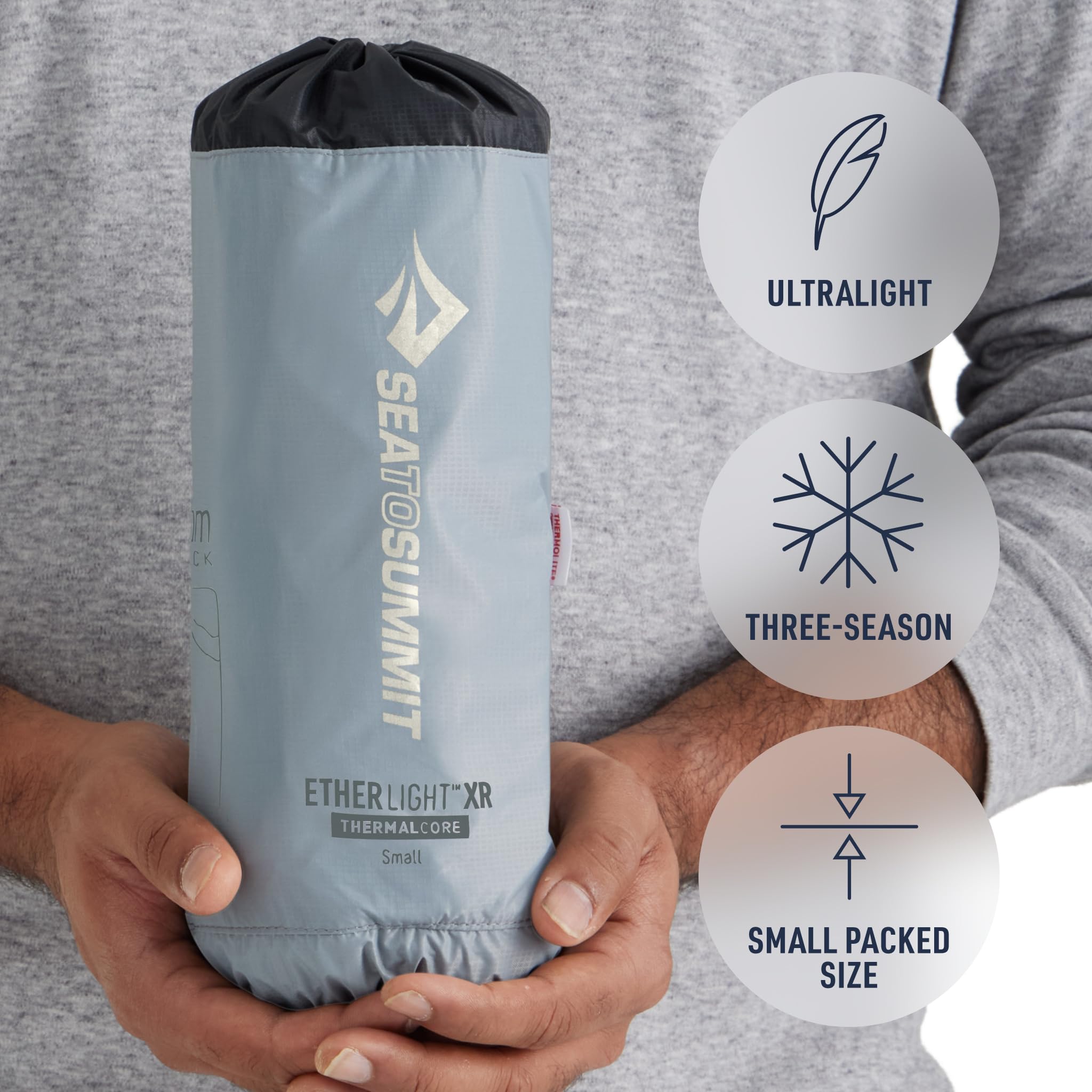 Sea to Summit Ether Light XR Air Sprung Cell structure provides stable comfort in any position.