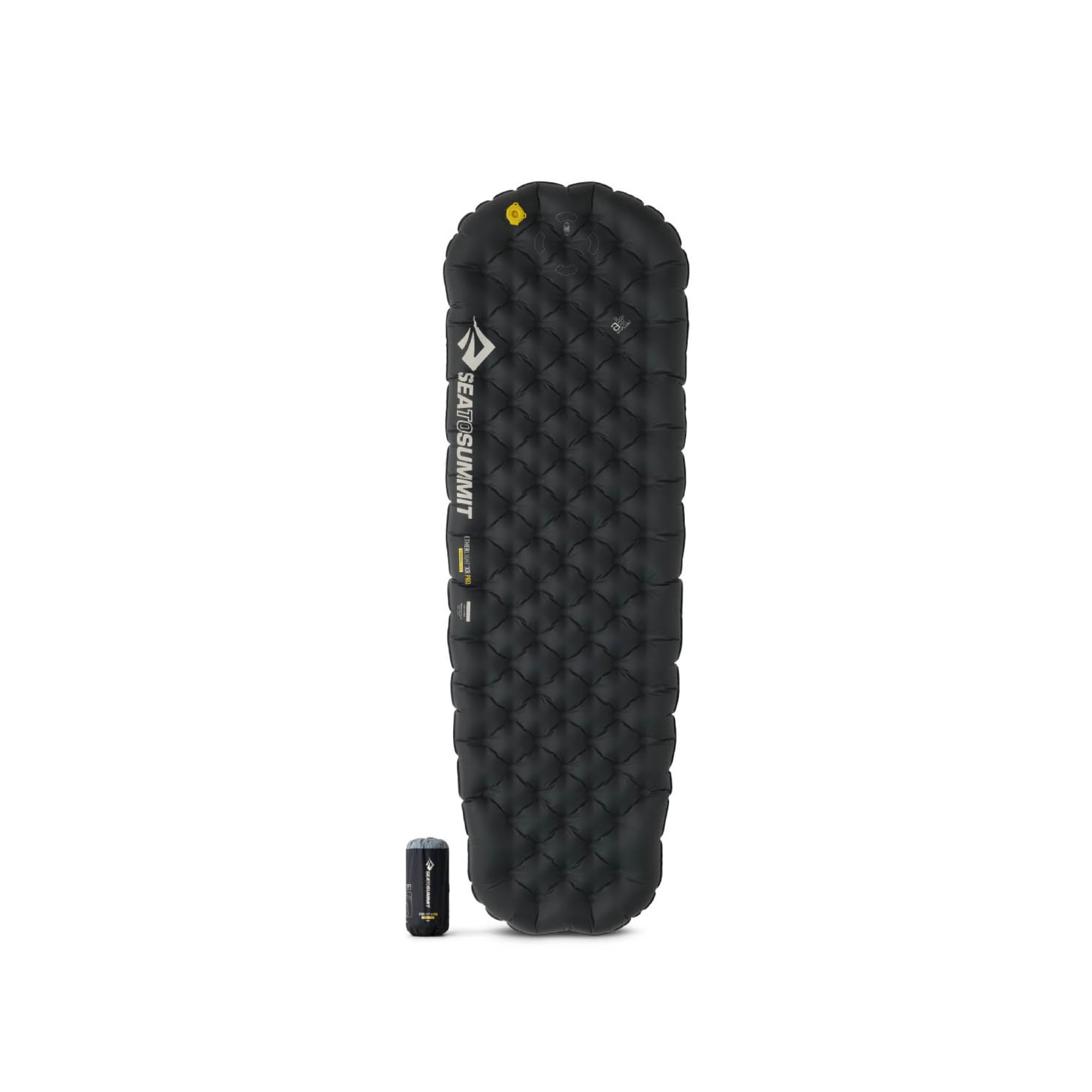 Sea to Summit Ether Light XR Pro top view shows compact, backpack-friendly pad for alpine trips