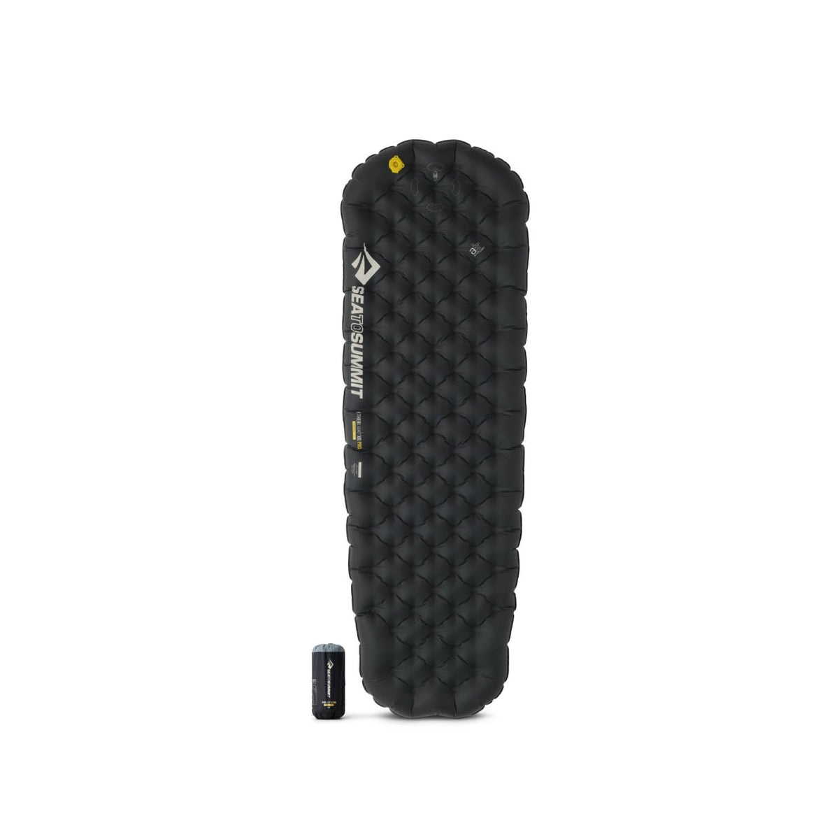 Sea to Summit Ether Light XR Pro top view shows compact, backpack-friendly pad for alpine trips