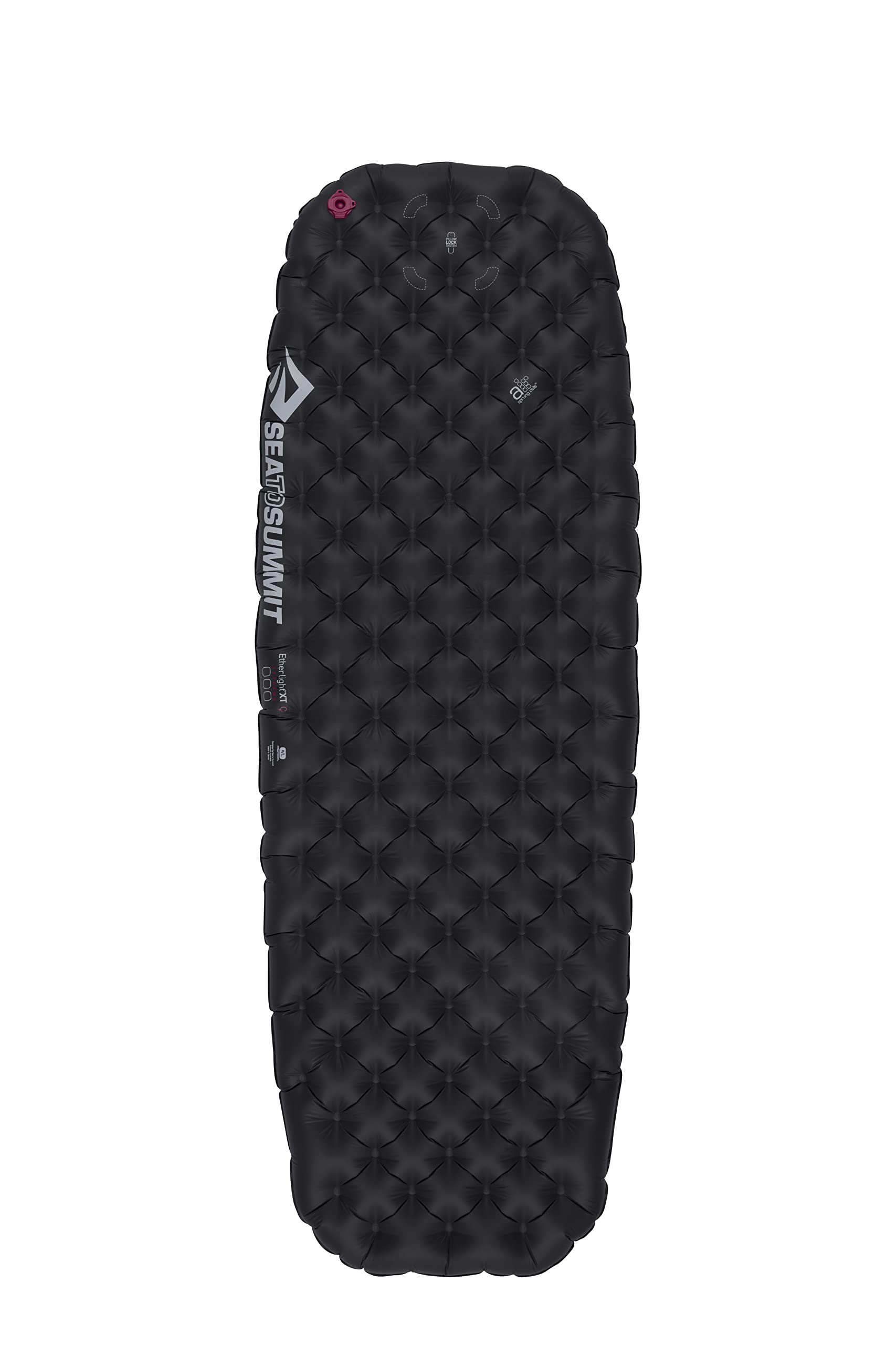 Sea to Summit Ether Light XT sleeping pad shows 4-inch thickness for winter camping comfort.