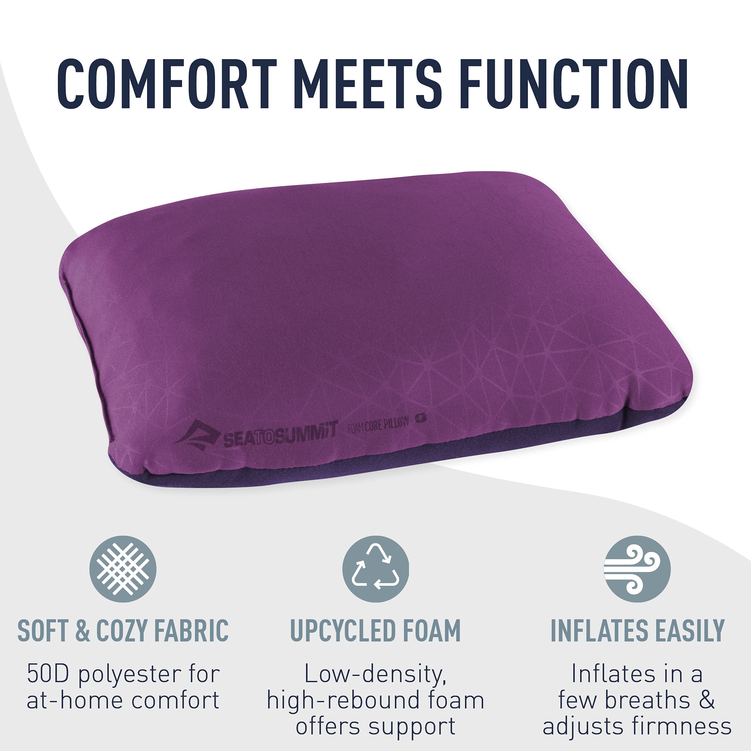 Sea to Summit FoamCore Pillow expands quickly after unrolling