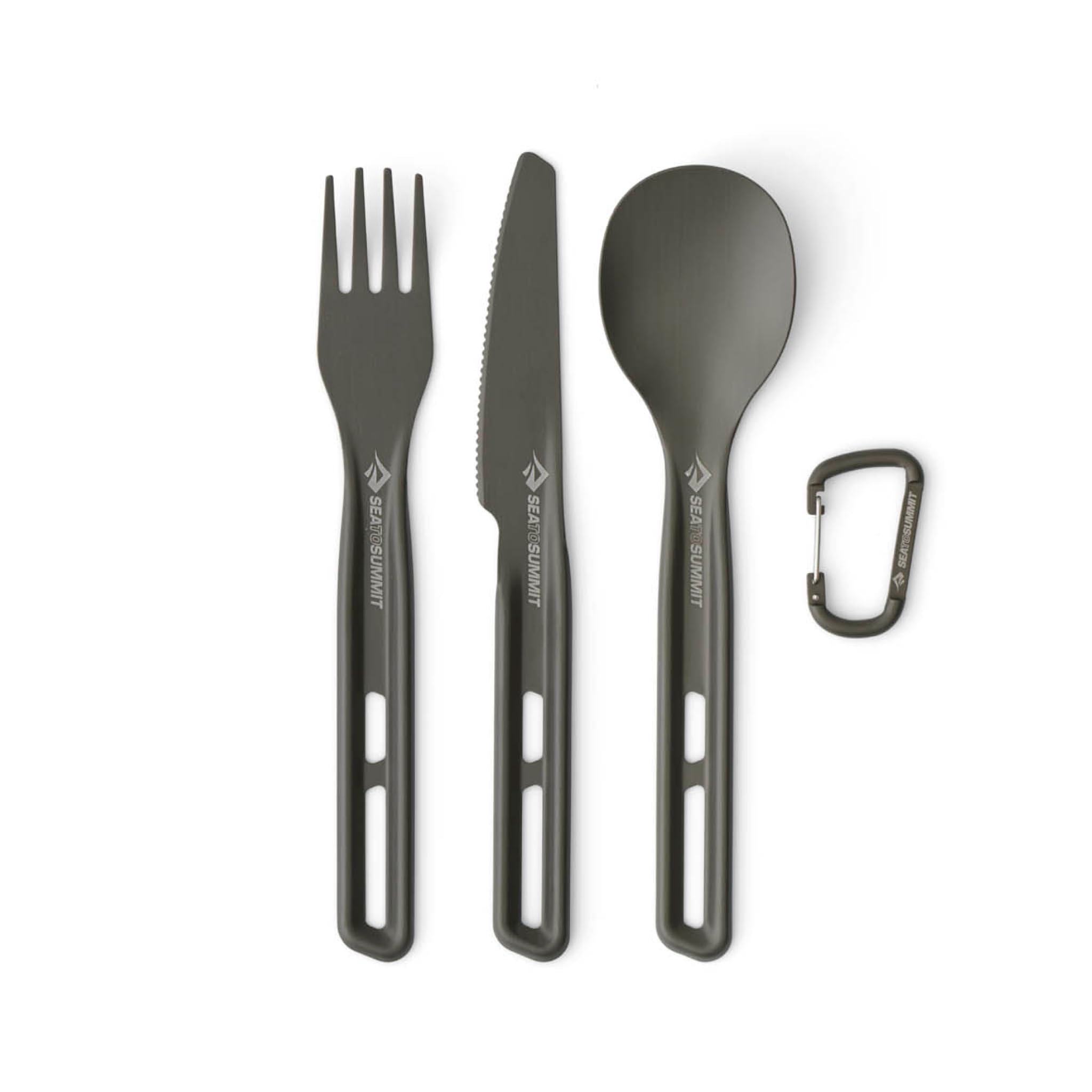 Sea to Summit Frontier cutlery set with knife, fork, and spoon for outdoor meals
