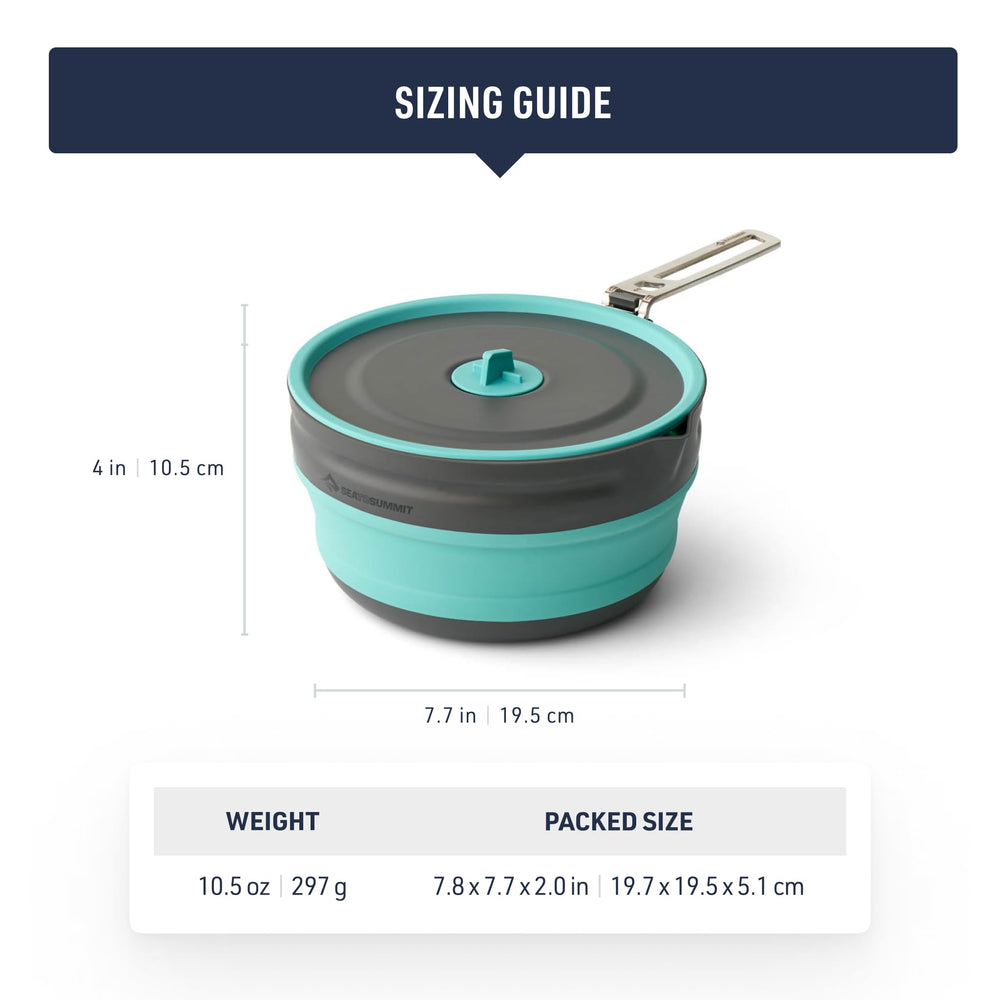 Sea to Summit Frontier pot nested with collapsible dinnerware