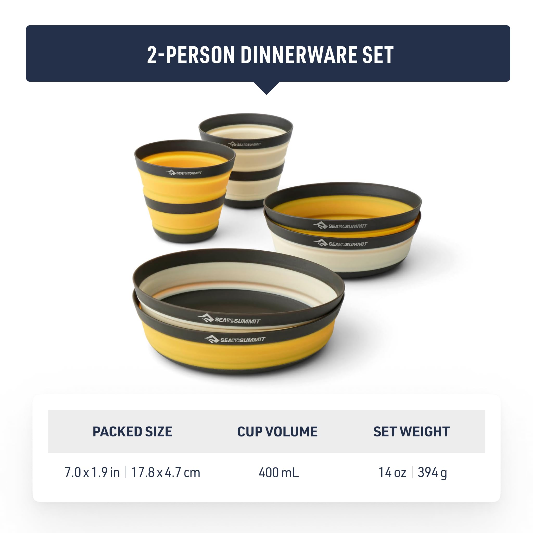 Sea to Summit Frontier durable nylon-core dinnerware in outdoor setting.