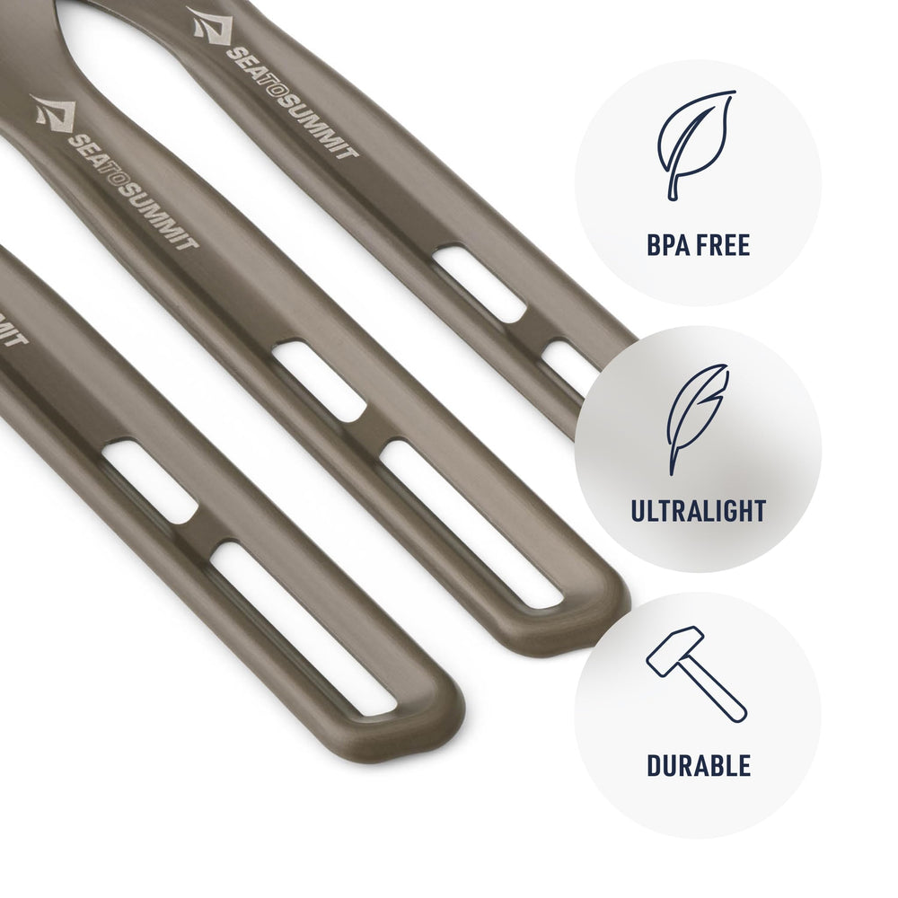 Sea to Summit Frontier fork designed for ergonomic handling on adventures