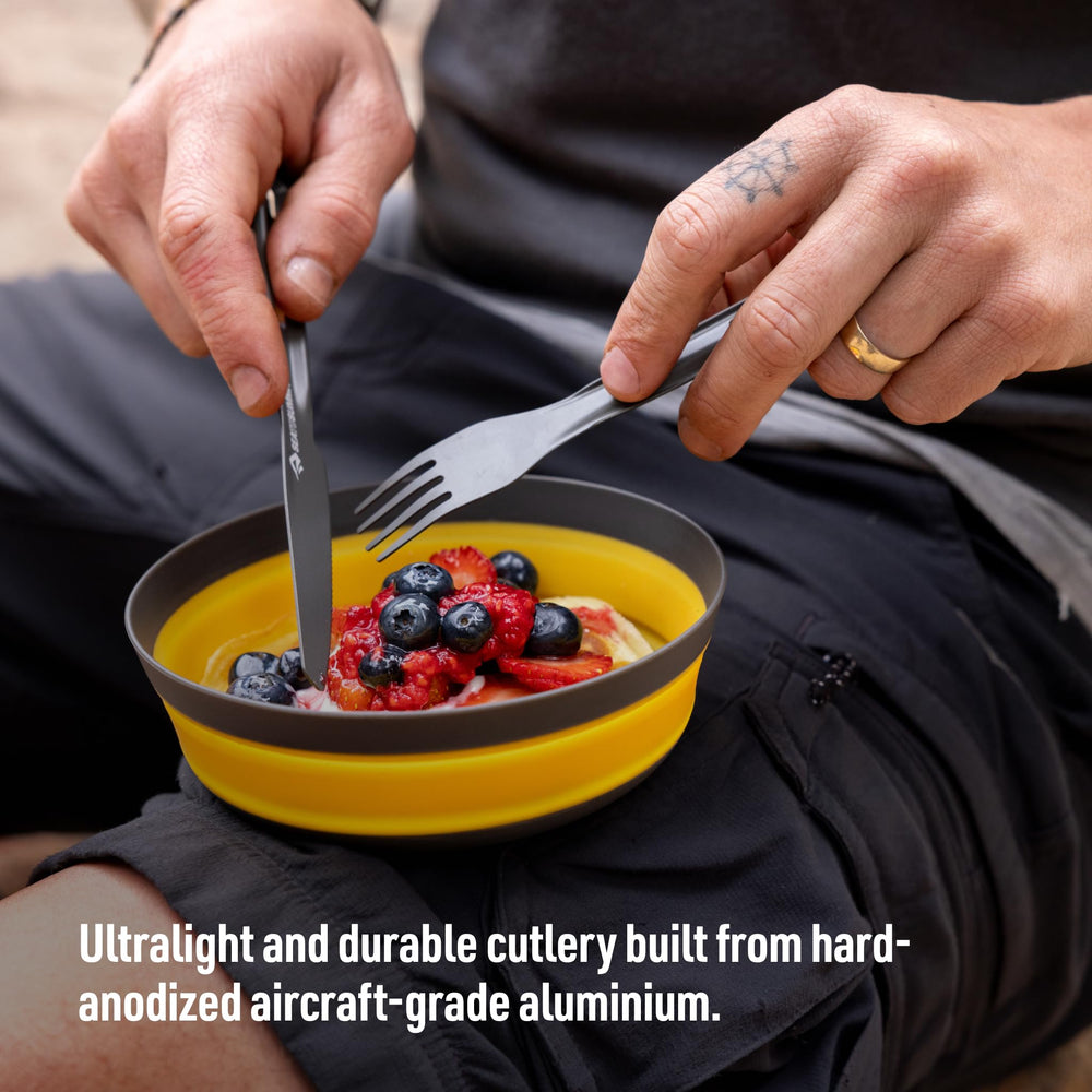 Sea to Summit Frontier knife shows lightweight aluminum for rugged travel