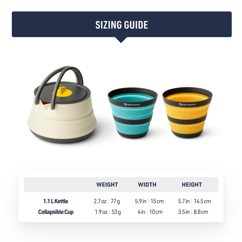 Sea to Summit Frontier kettle with glass-reinforced nylon handles for control