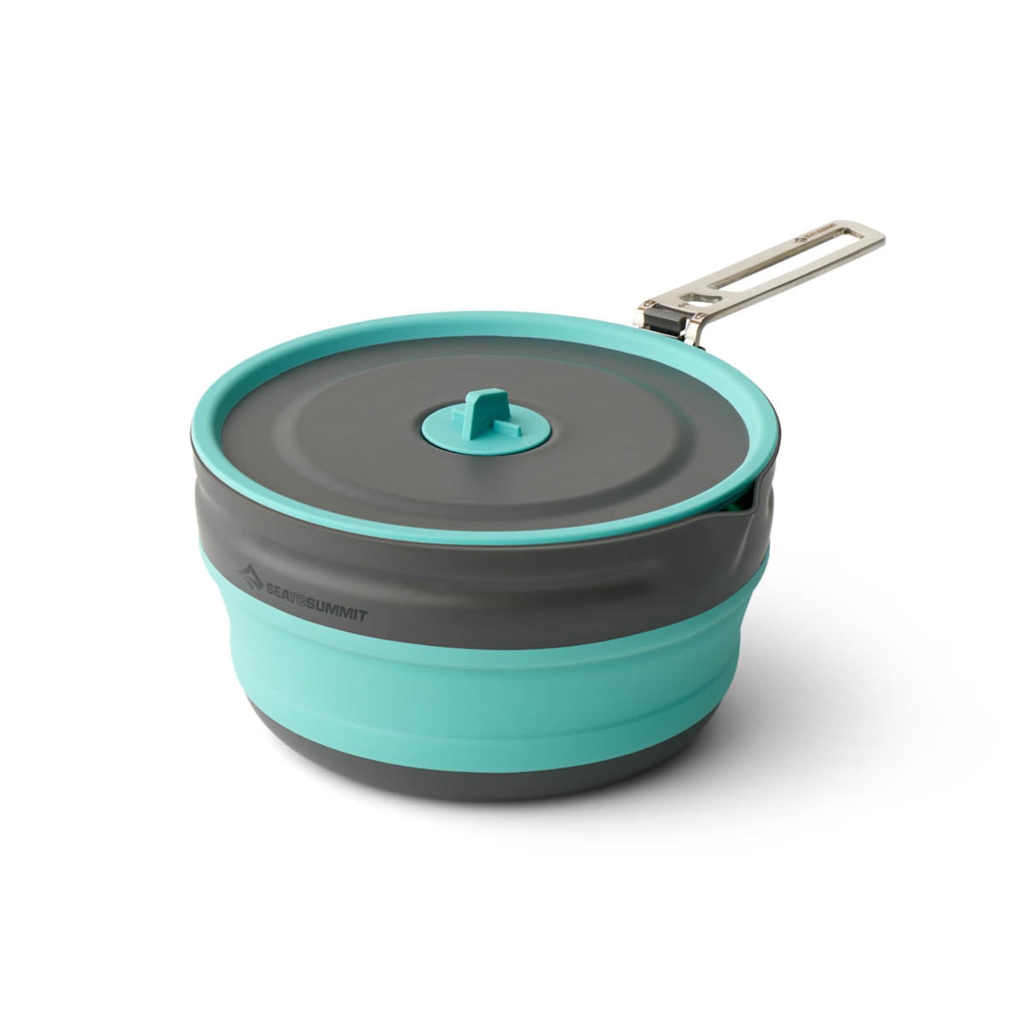 Sea to Summit Frontier pouring pot opened for camp cooking and serving