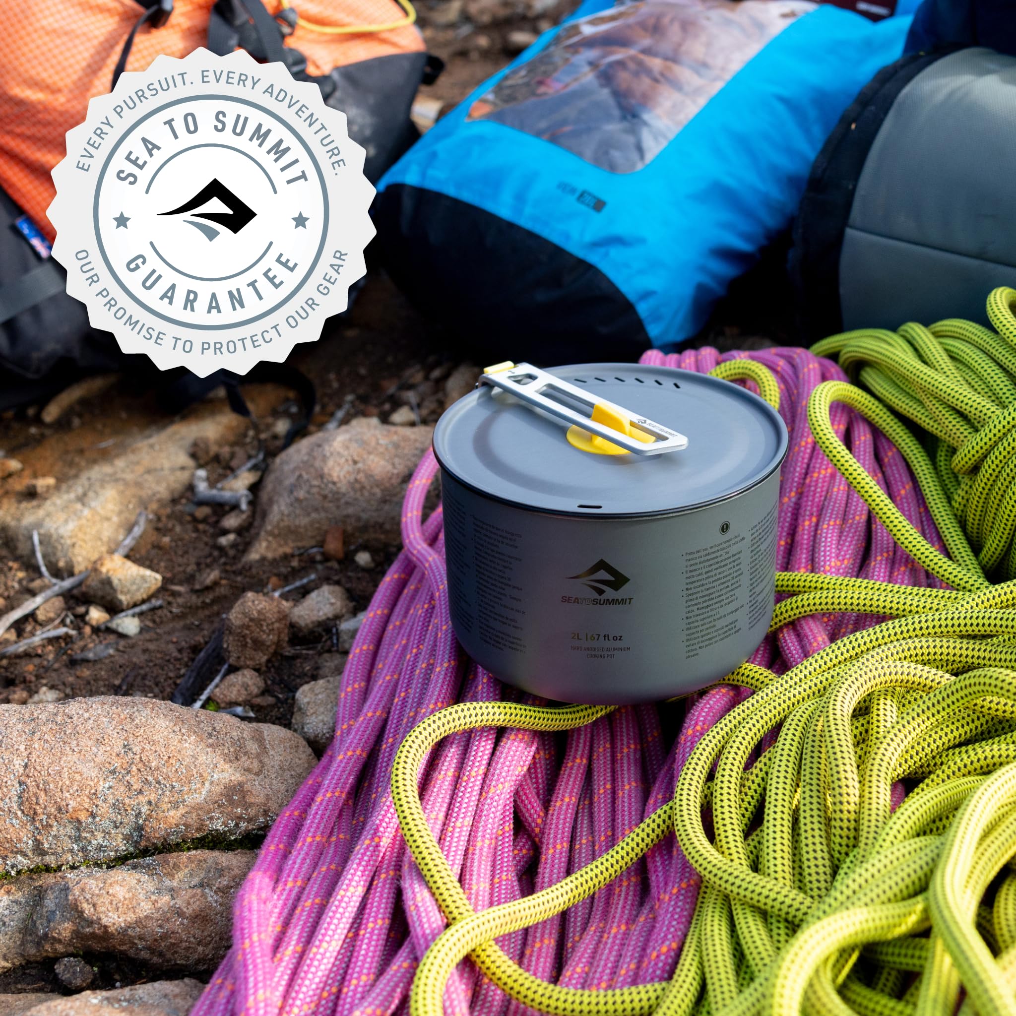 Sea to Summit Frontier Ultralight pot stacks neatly in a compact camp kit.