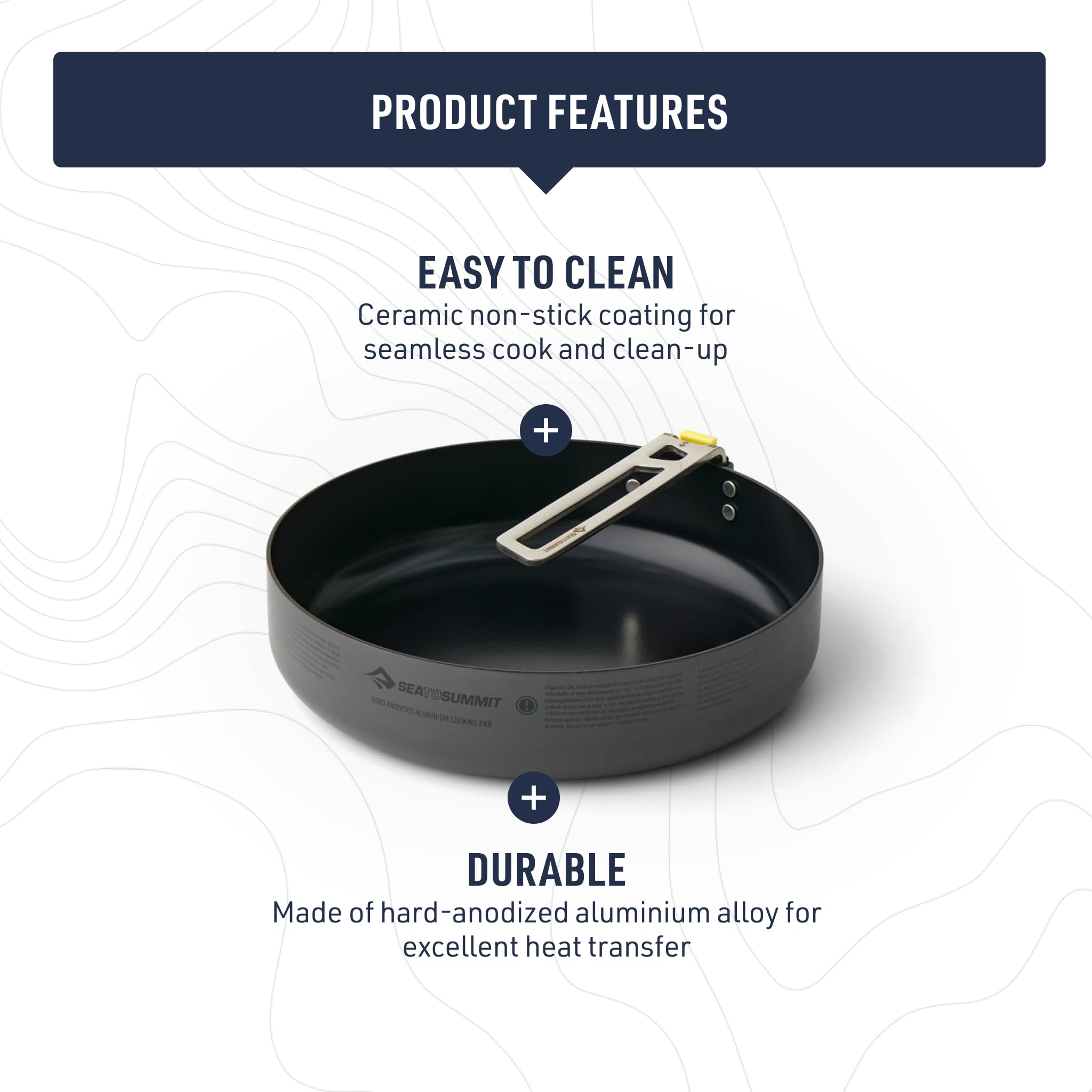 Sea to Summit Frontier 8in pan with removable handle—compact storage