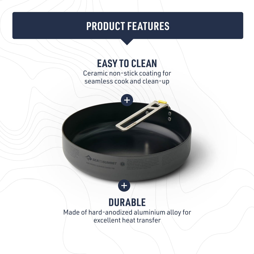 Sea to Summit Frontier 8in pan with removable handle—compact storage