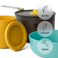 Cool-Grip bowl with EU plastic on Frontier Ultralight set supports safe handling