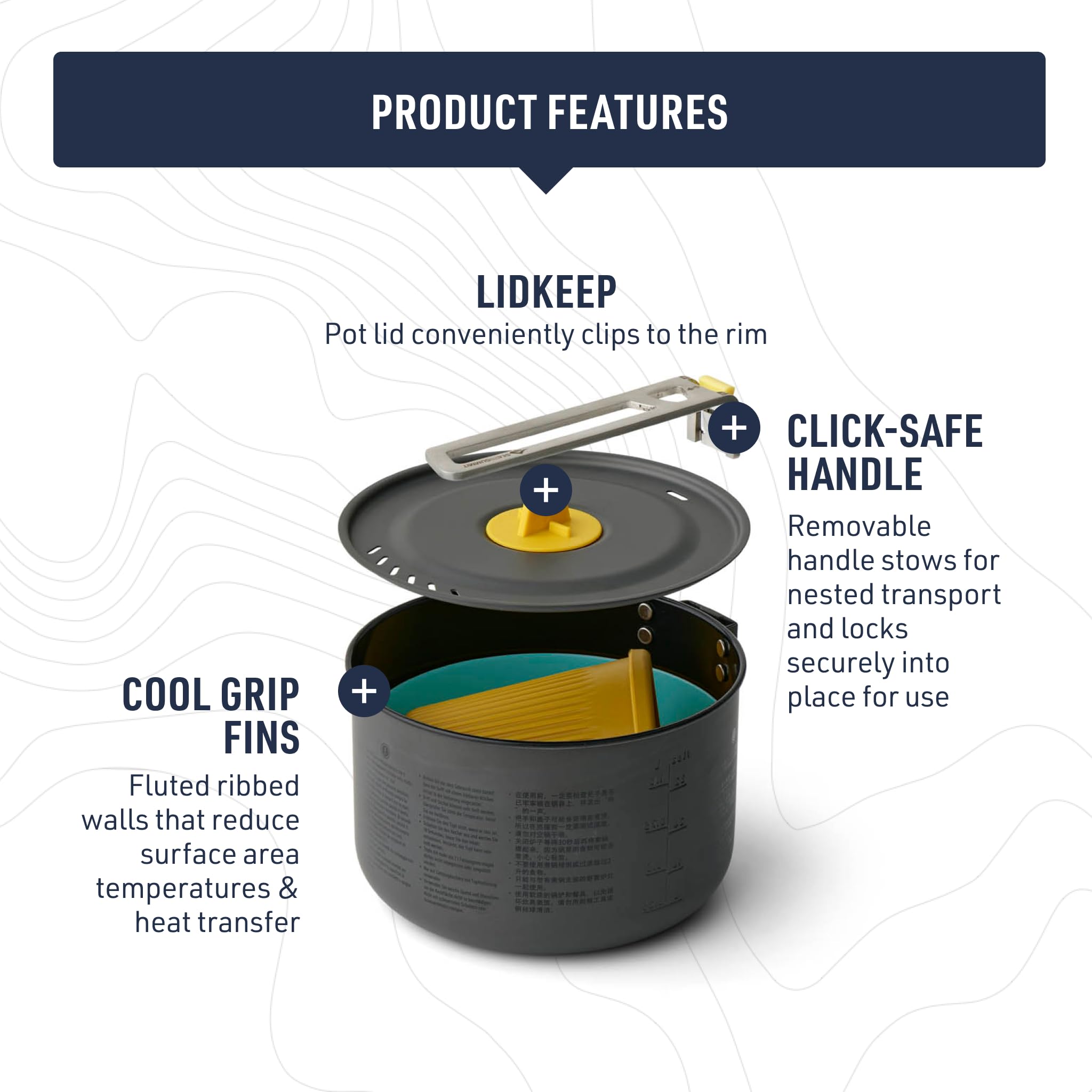 LidKeep clip on Frontier Ultralight lid keeps the lid secure during transport