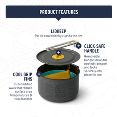 LidKeep clip on Frontier Ultralight lid keeps the lid secure during transport