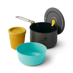 Sea to Summit Frontier Ultralight pot shown from front view for compact backpacking cooking