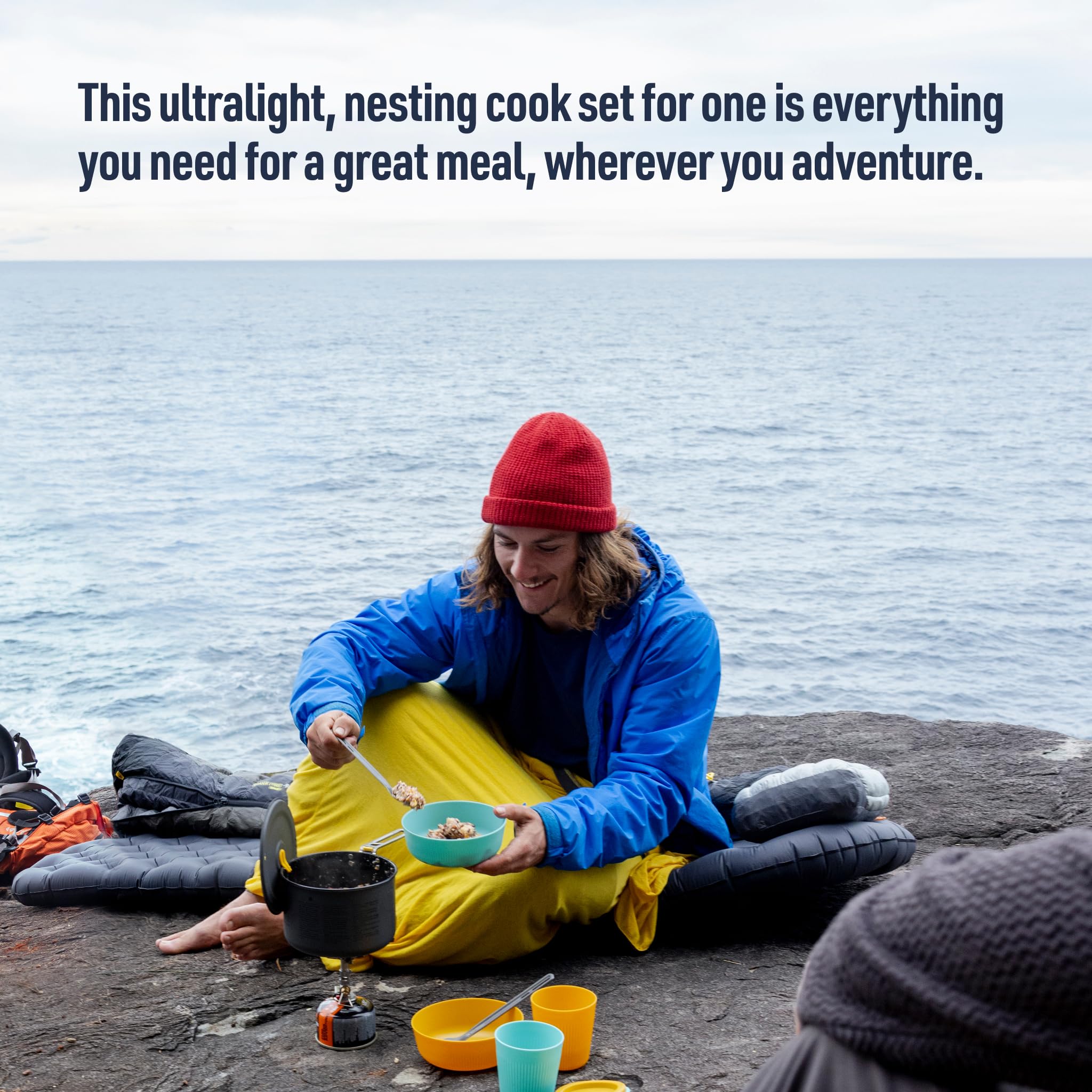 Removable handle on Frontier Ultralight pot enables safe, reversible storage