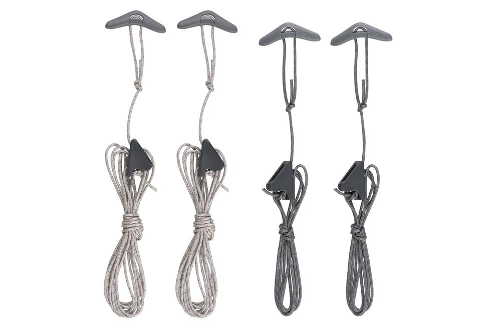 Sea to Summit Ground Control pack of 4 grey lines enables fast, knot-free tent setup and wind stability