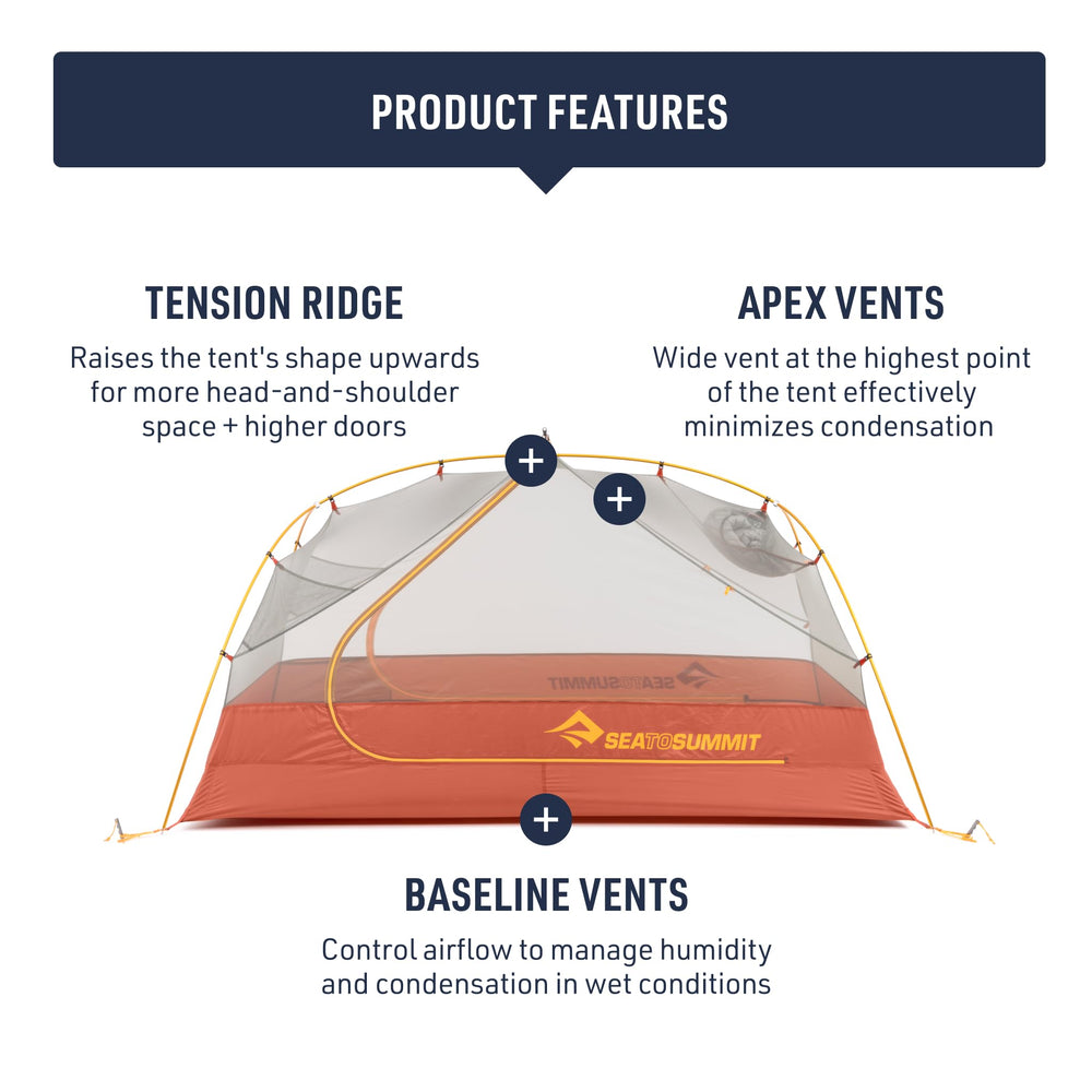 Sea to Summit Ikos vestibule storage demonstrates gear organization and dry entry.