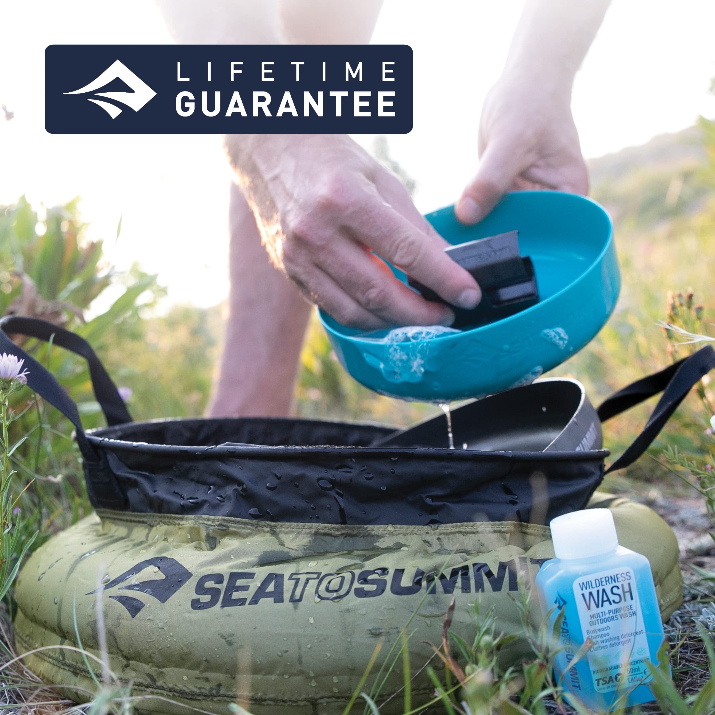 Sea to Summit kit in camp use shows compact, organized gear setup